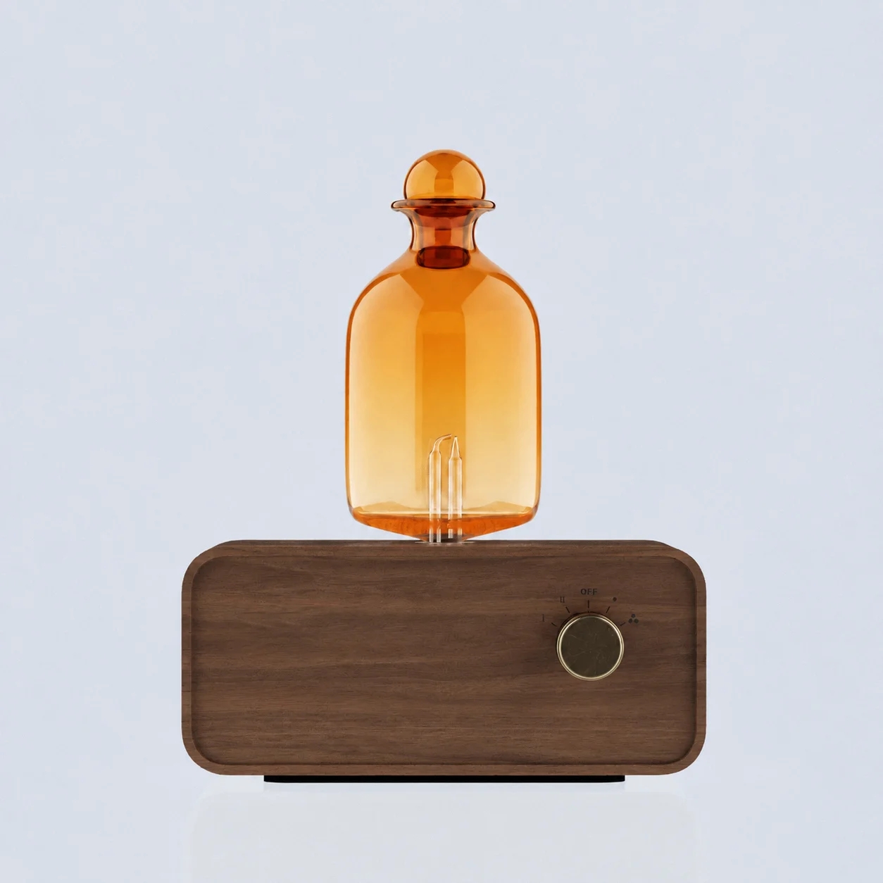 Home Fragrance Oud - Szklany dyfuzor nebulizujący z bursztynowego szkła,