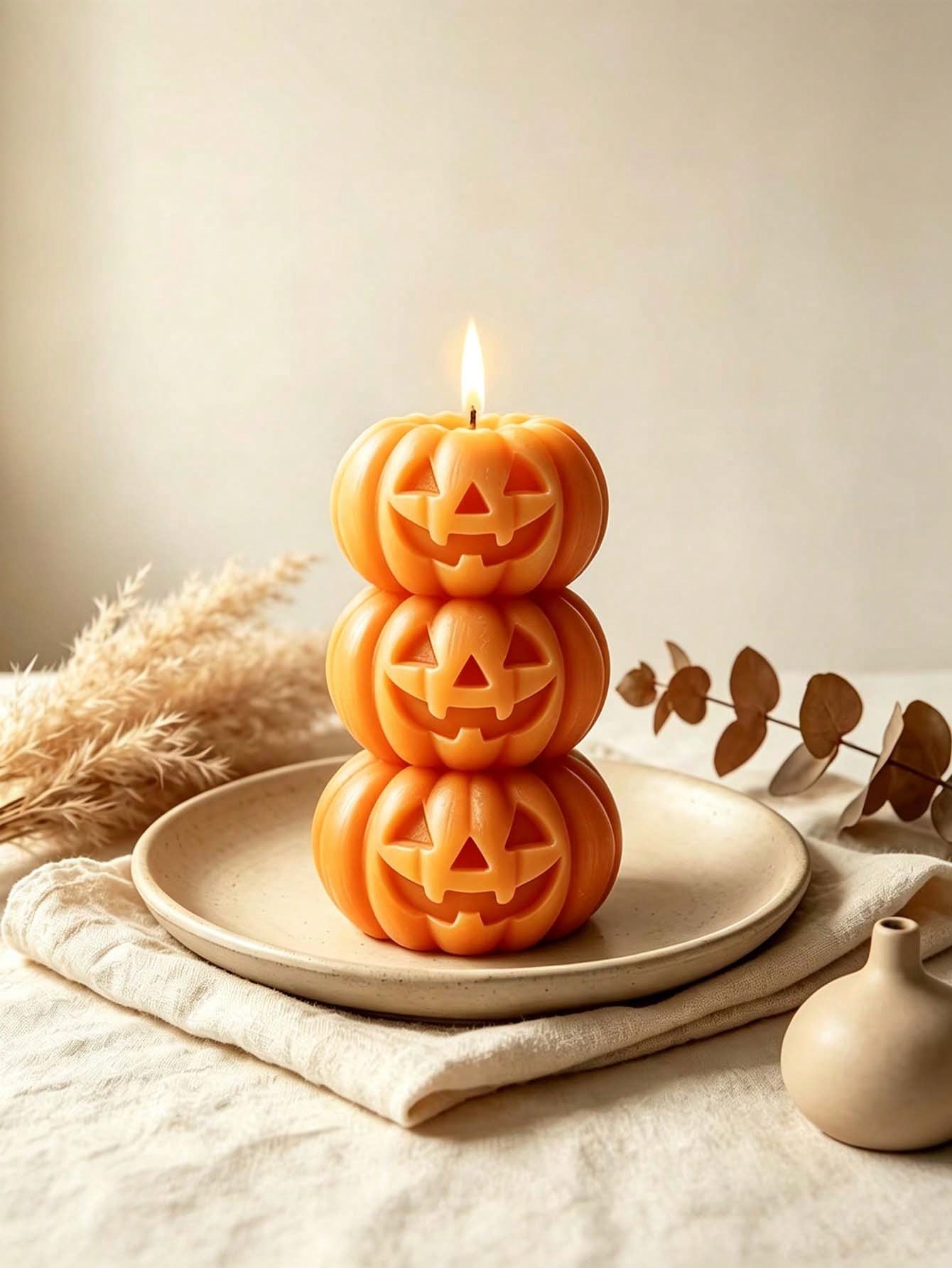 Home Fragrance Gift - 1 szt. Halloweenowa 3-warstwowa świeca w